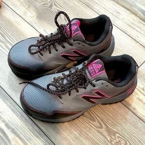 New Balance Industrial 589 V1 Composite Toe Sneakers Size 7.5 gray, pink, black